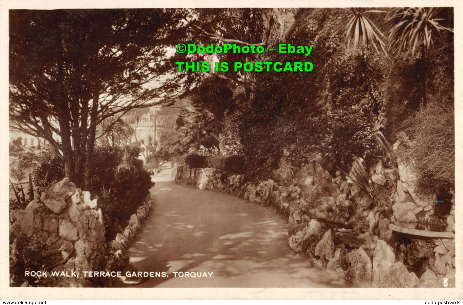 R355405 Torquay. Rock Walk. Terrace Gardens. RP. Postcard - World