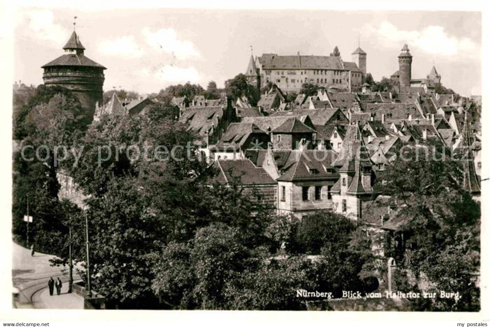 72794178 Nuernberg Blick Vom Hallertor Auf Burg Nuernberg - Nuernberg