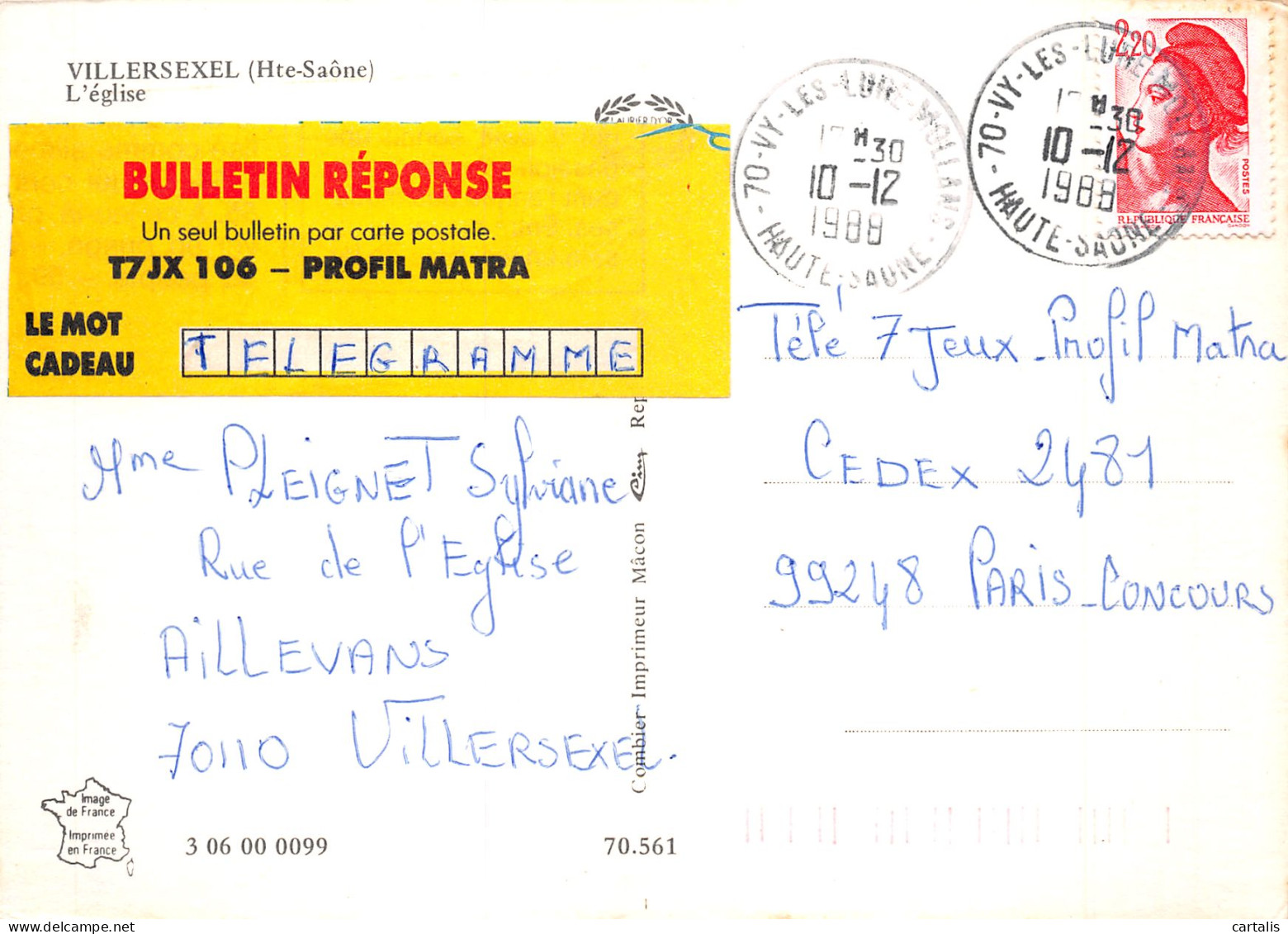 70-VILLERSEXEL-N°4184-B/0011 - Altri & Non Classificati