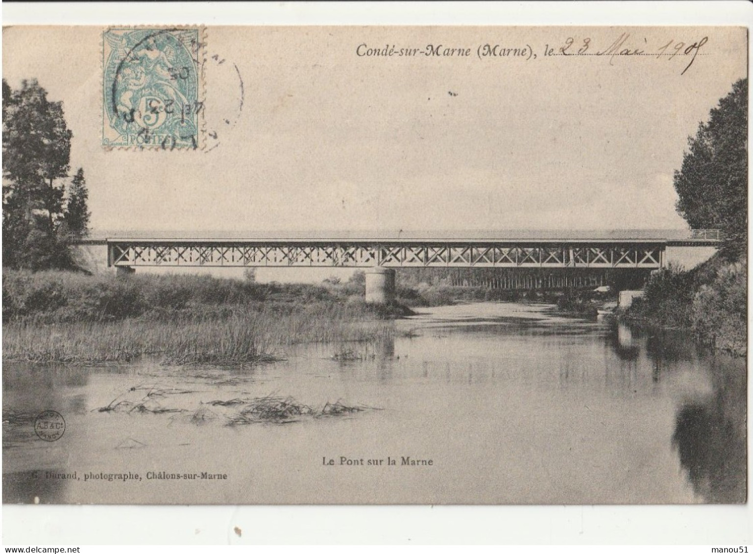 CONDE Sur MARNE - Lot De 3 CPA : L'Usine Des Eaux (2) - Le Pont Sur La Marne - Autres & Non Classés