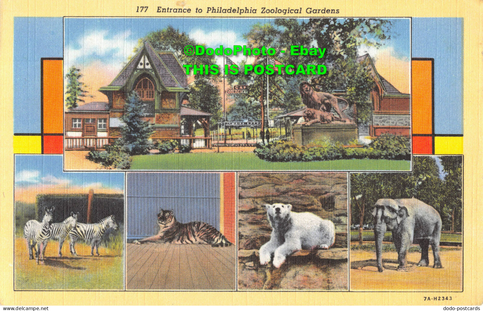 R355422 Entrance To Philadelphia Zoological Gardens. The Union News. Genuine Cur - World