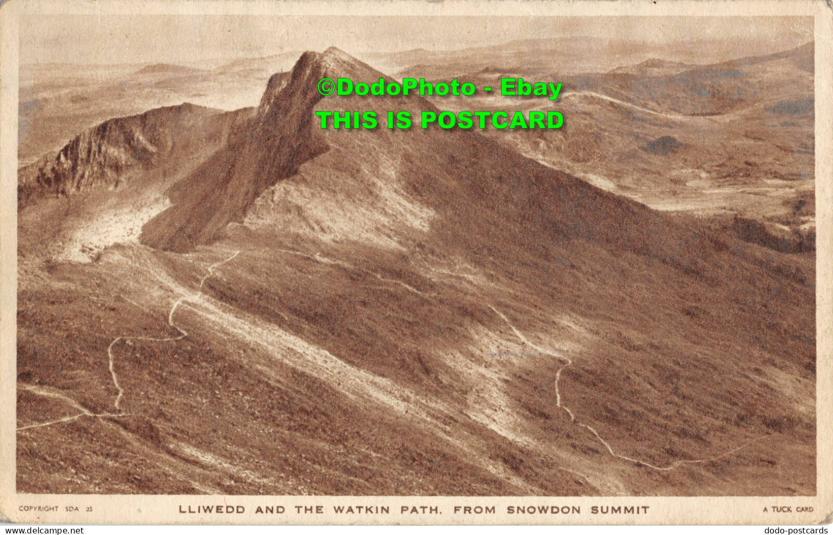 R355425 Lliwedd And The Watkin Path. From Snowdon Summit. Tuck - World