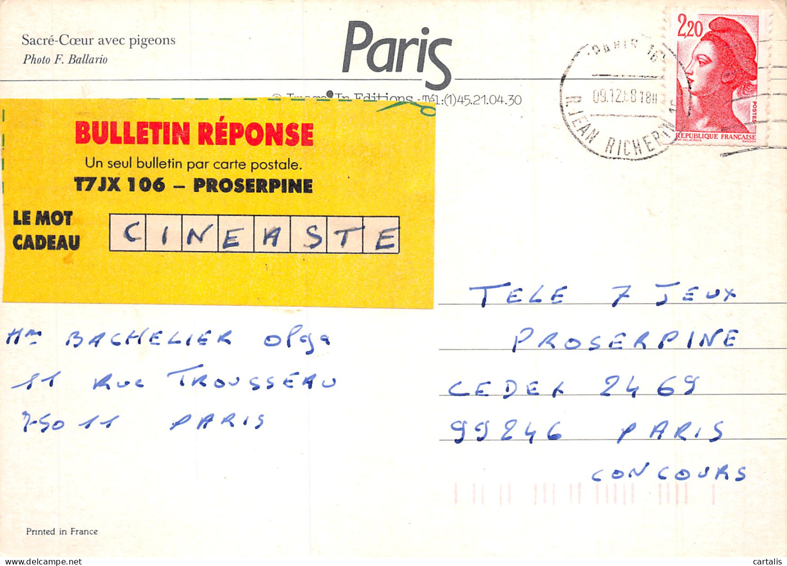 75-PARIS LE SACRE COEUR-N°4183-D/0373 - Sacré Coeur