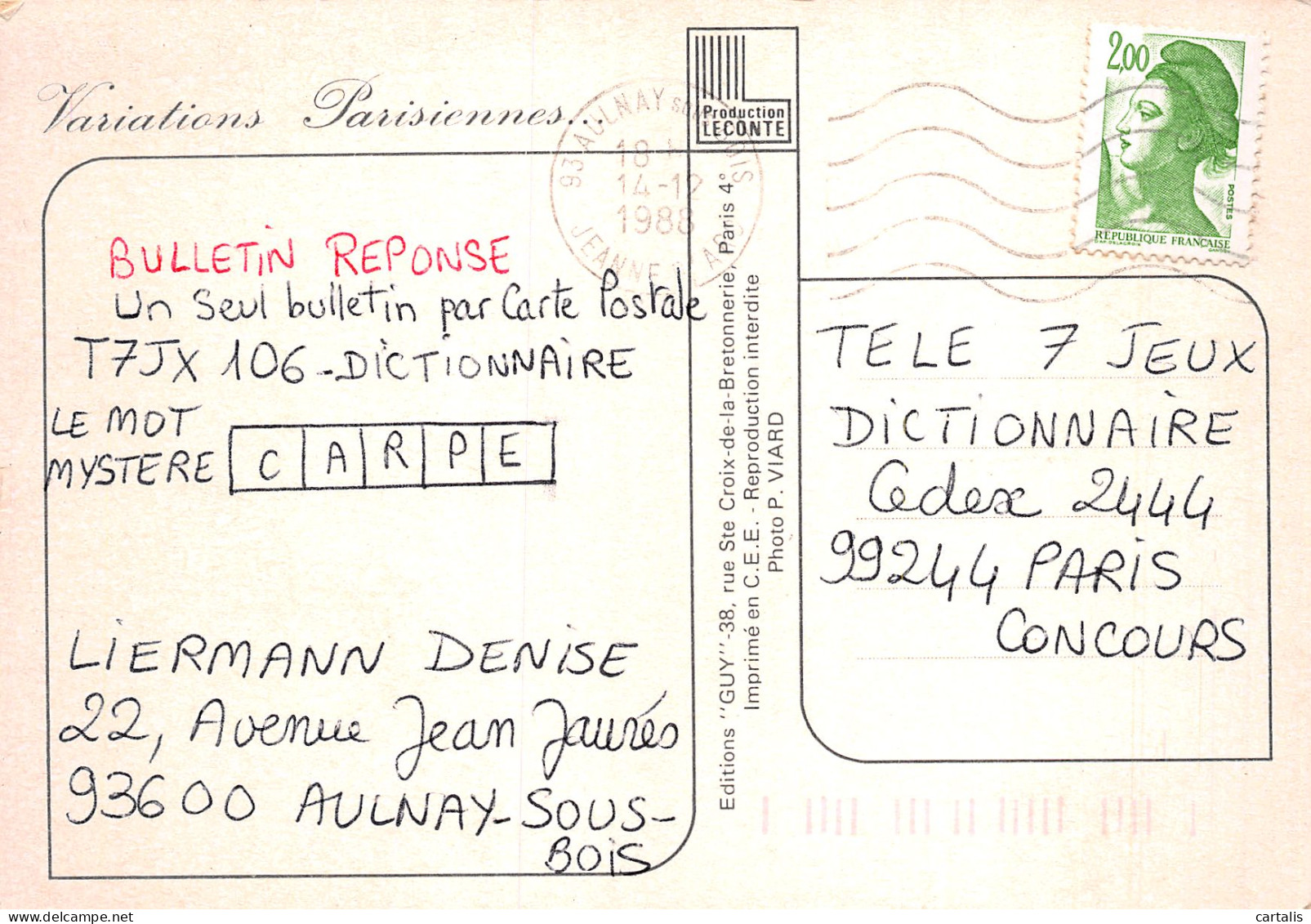 75-PARIS ARC DE TRIOMPHE-N°4183-D/0327 - Triumphbogen