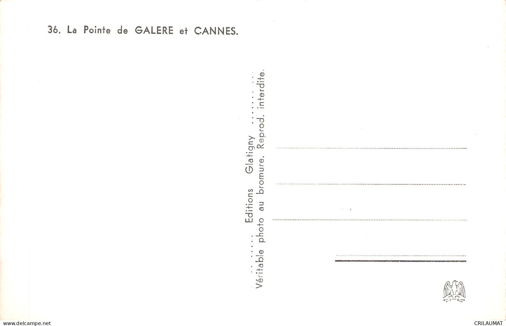 06-CANNES ET LA POINTE DE GALERE-N°LP5132-B/0223 - Cannes