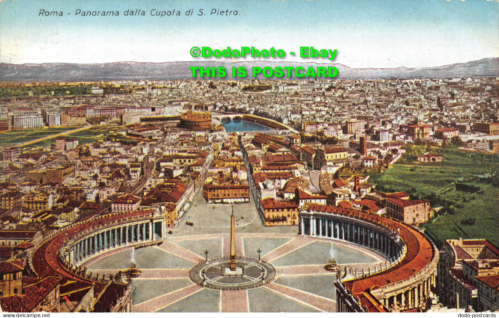 R355444 Roma. Panorama Dalla Cupola Di S. Pietro. Cesare Capello. E. V. R - World