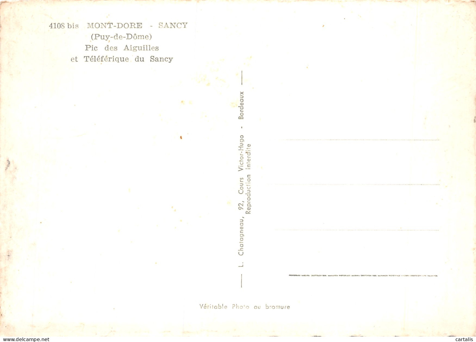 63-LE MONT DORE SANCY-N°4185-A/0243 - Le Mont Dore