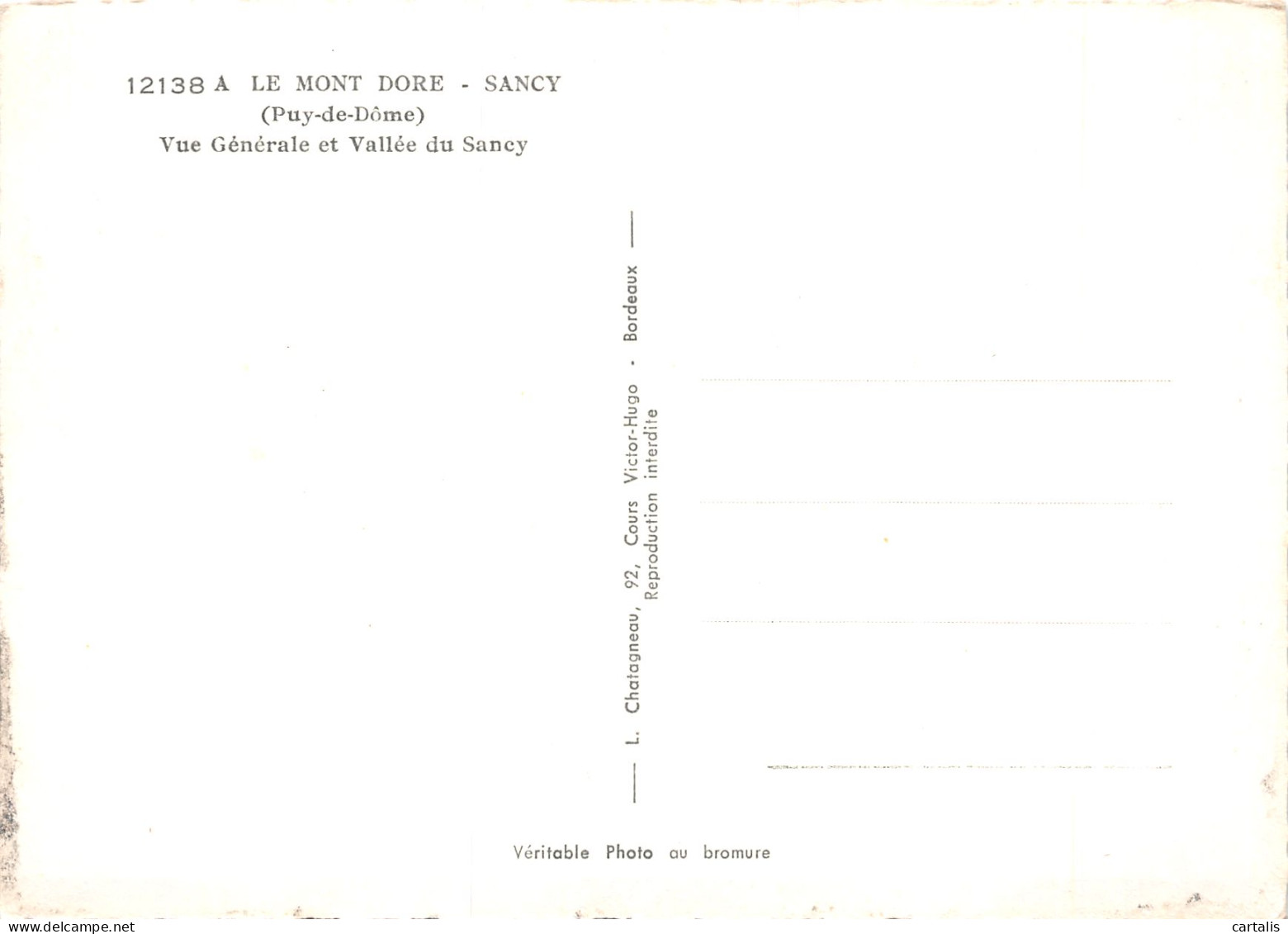 63-LE MONT DORE SANCY-N°4185-A/0201 - Le Mont Dore