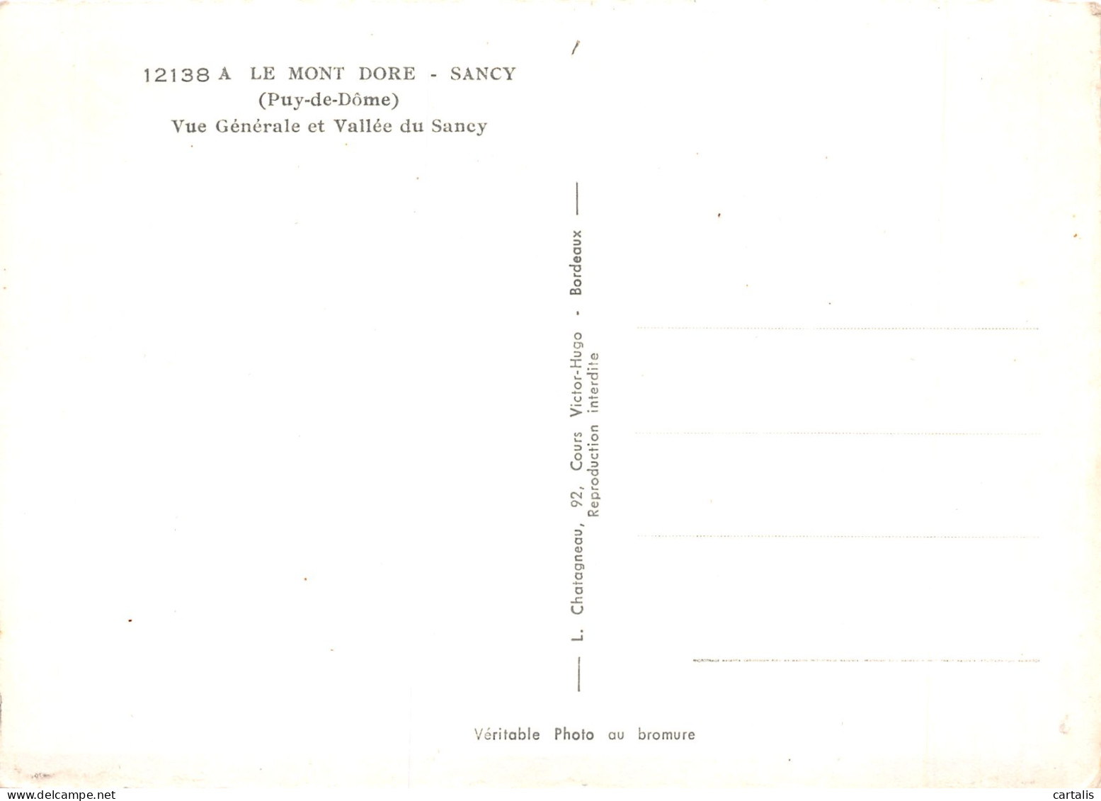 63-LE MONT DORE SANCY-N°4185-A/0199 - Le Mont Dore