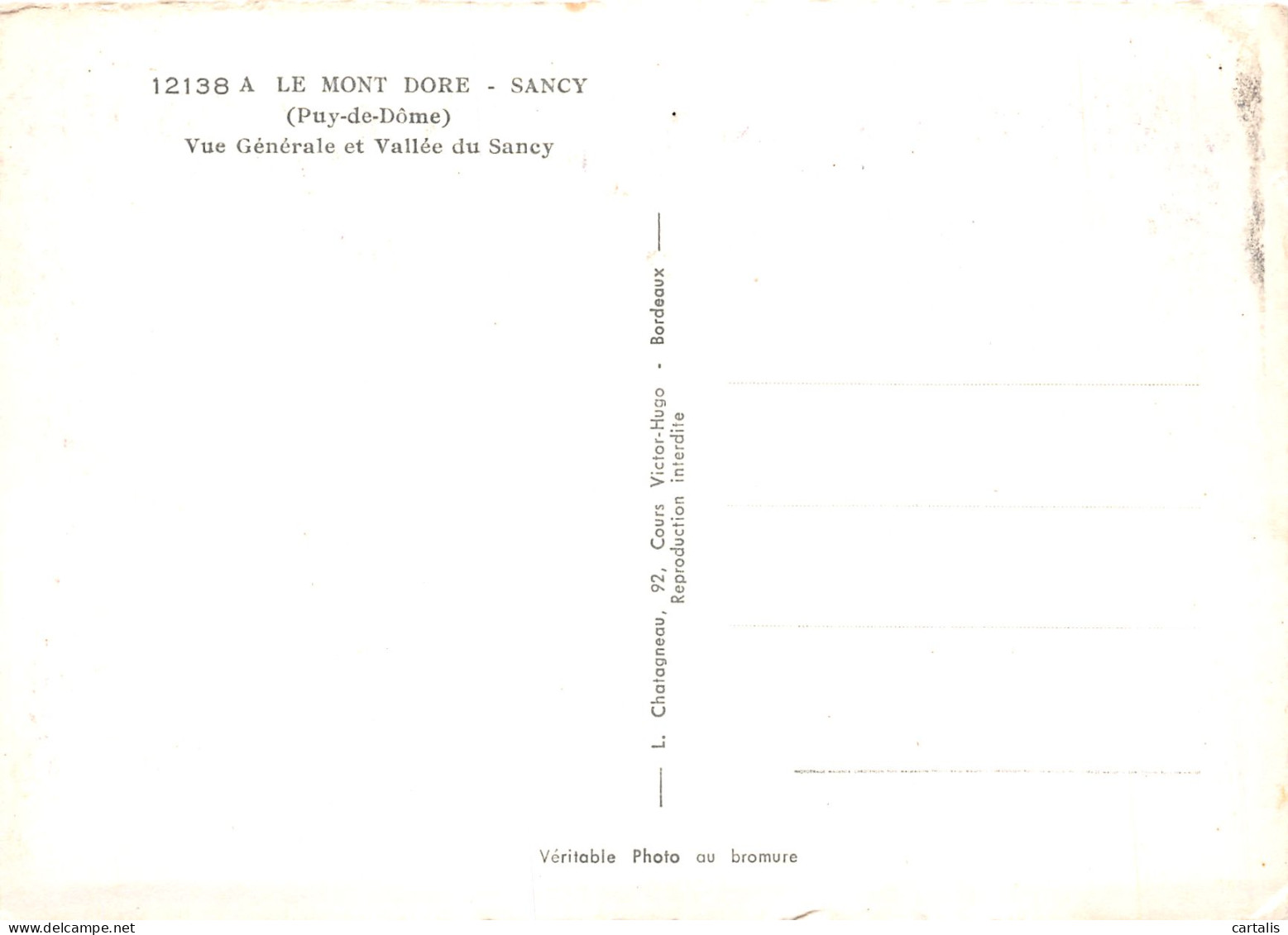 63-LE MONT DORE SANCY-N°4185-A/0197 - Le Mont Dore