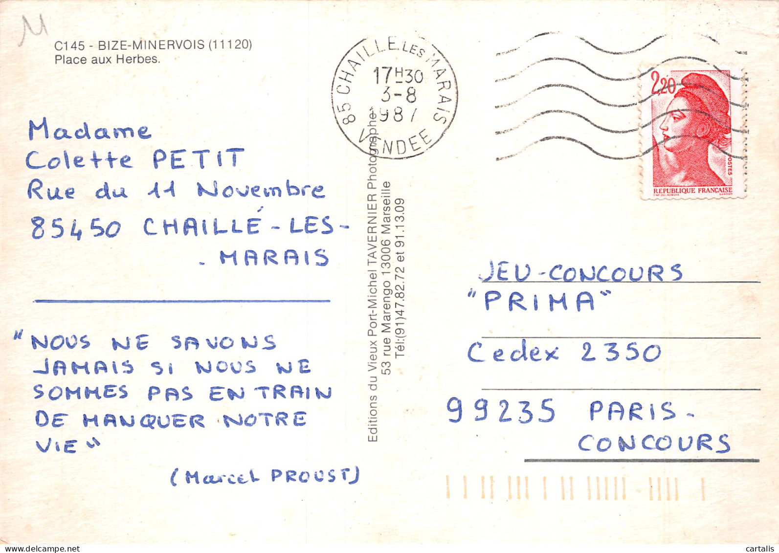 11-BIZE MINERVOIS-N°4185-A/0103 - Other & Unclassified