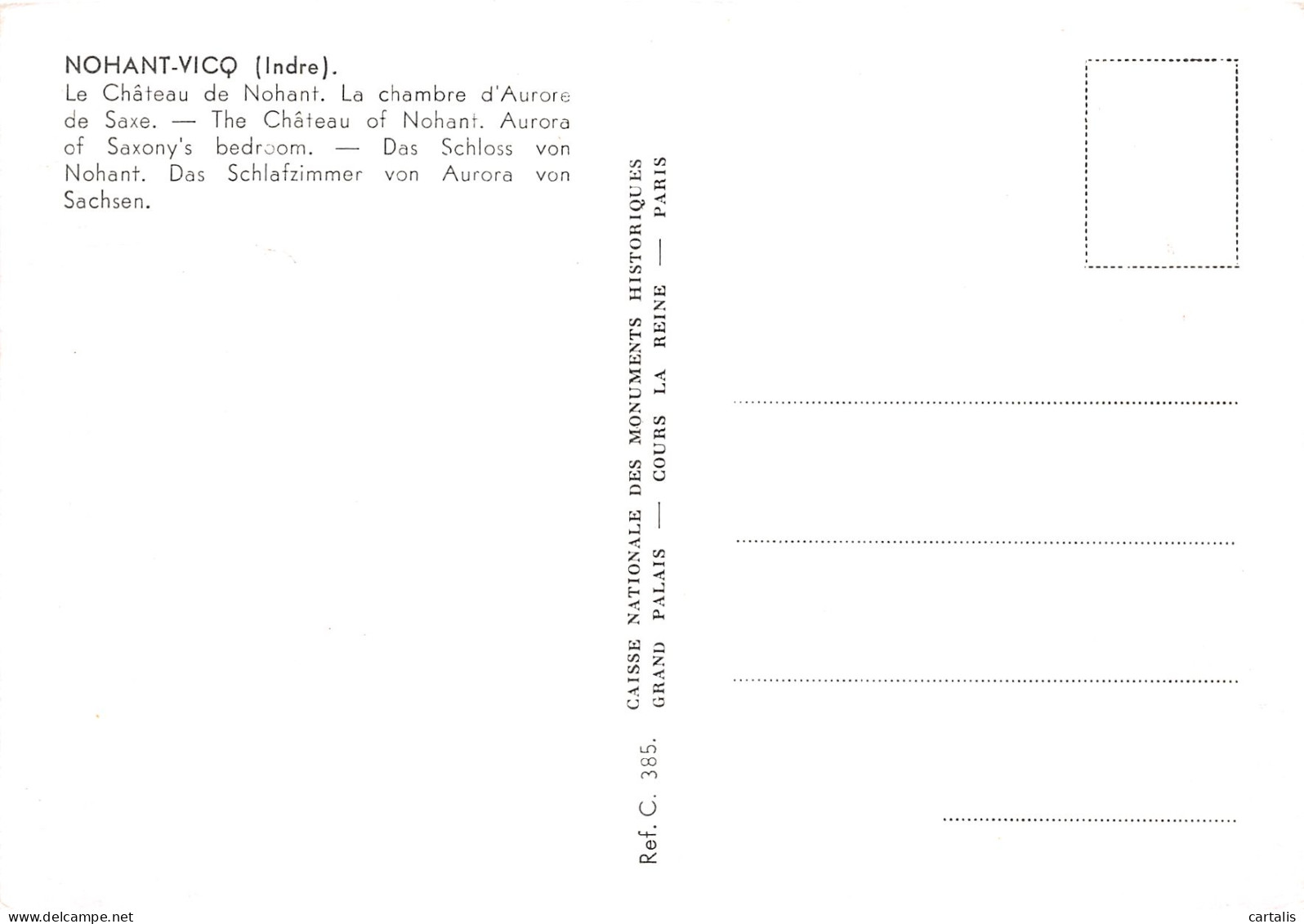 36-NOHANT VICQ LE CHATEAU-N°4184-D/0263 - Other & Unclassified