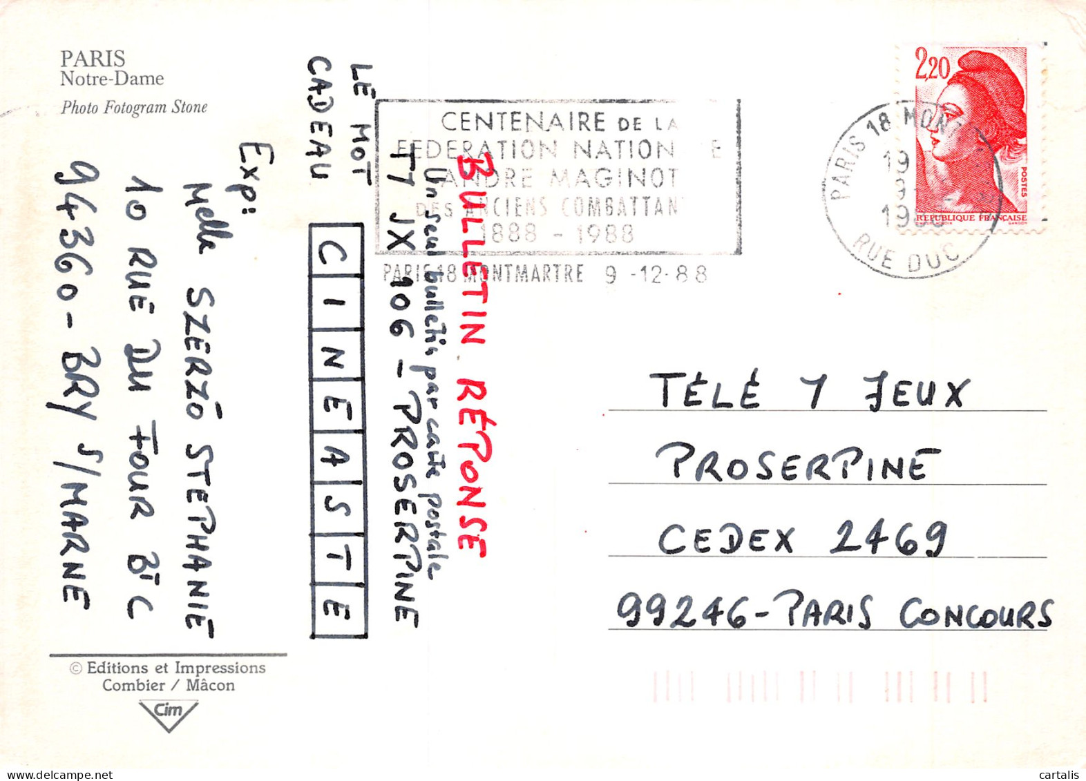 75-PARIS NOTRE DAME-N°4184-D/0131 - Notre Dame Von Paris