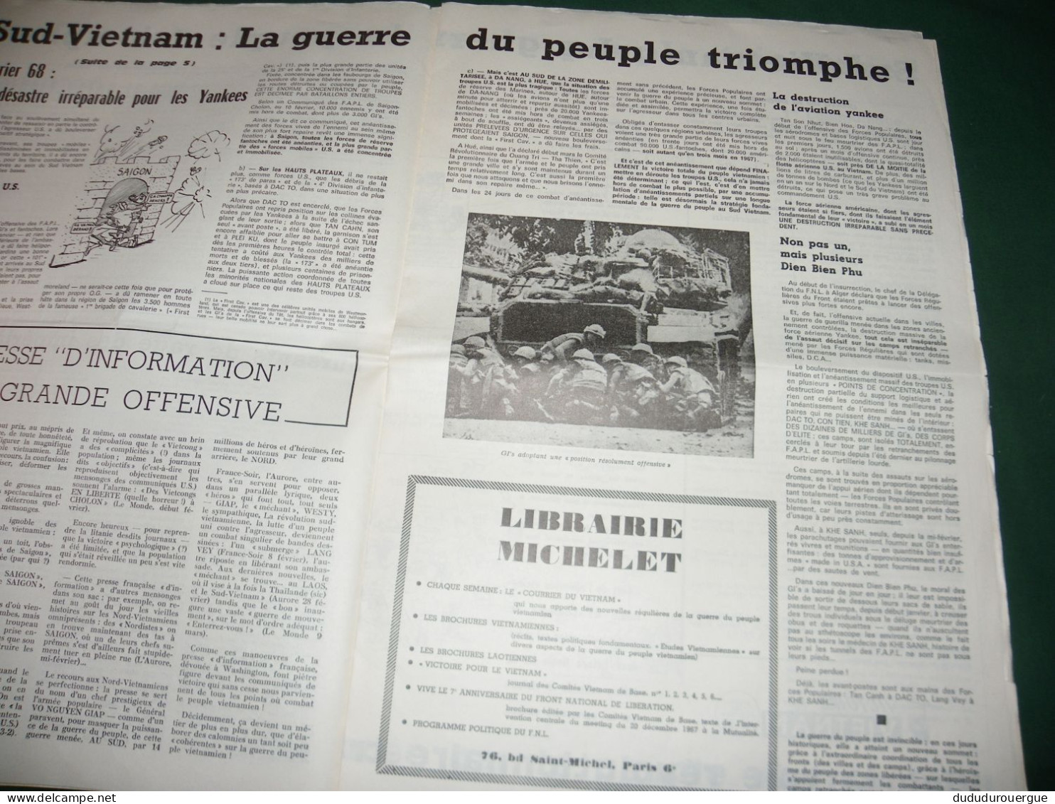GUERRE DU VIETNAM : " VICTOIRE POUR LE VIETNAM " JOURNAL DES COMITES VIETNAM DE BASE , LE N ° 6 DE MARS 1968 - 1950 à Nos Jours