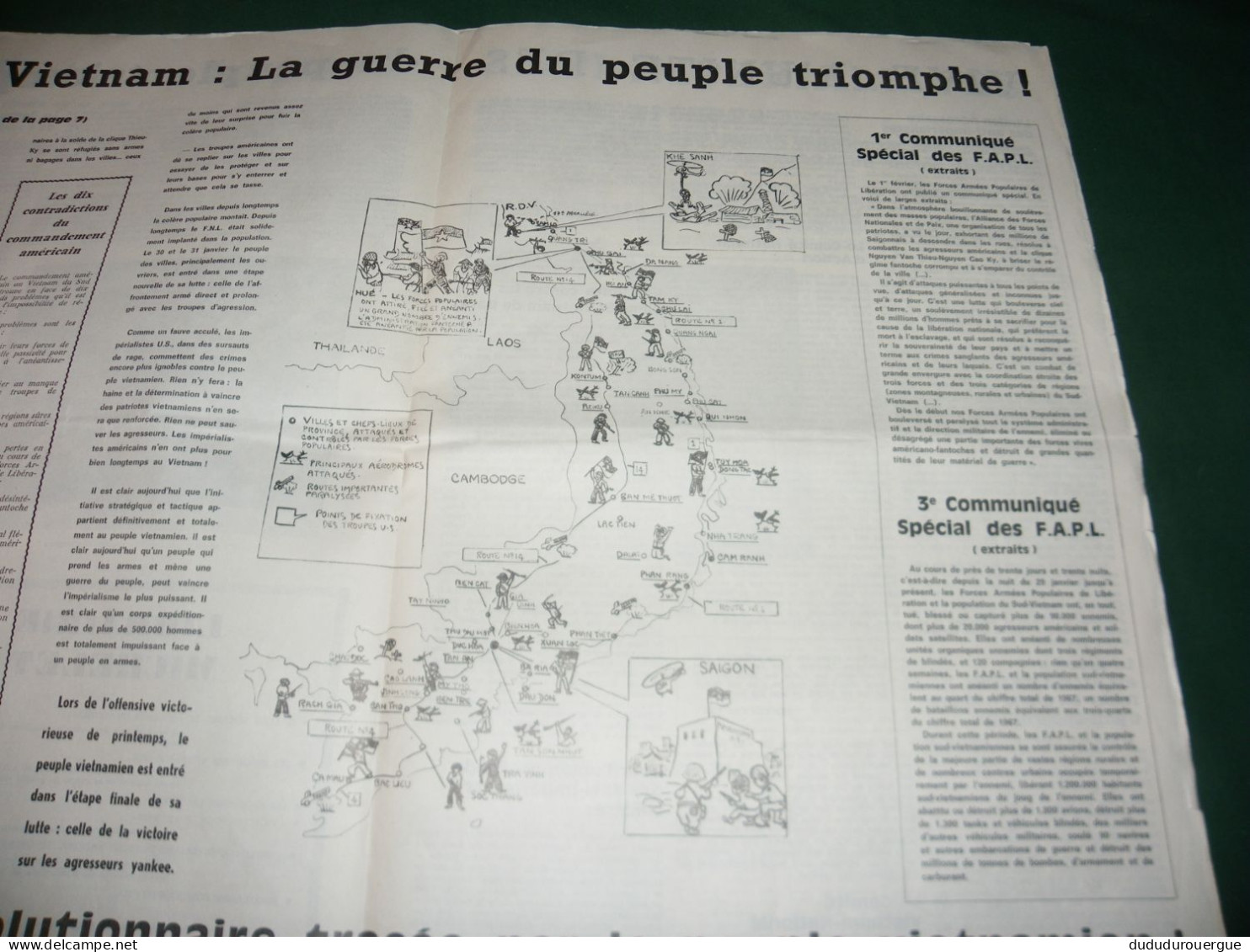 GUERRE DU VIETNAM : " VICTOIRE POUR LE VIETNAM " JOURNAL DES COMITES VIETNAM DE BASE , LE N ° 6 DE MARS 1968 - 1950 - Nu