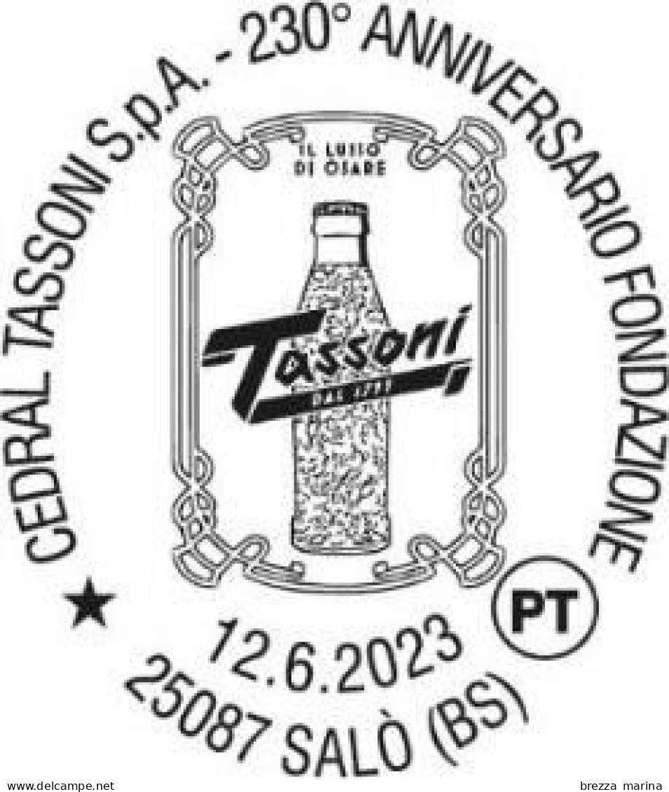 ITALIA - Usato - 2023 - 230 Anni Della Cedral Tassoni S.p.A. - Bibita -  B - 2021-...: Afgestempeld