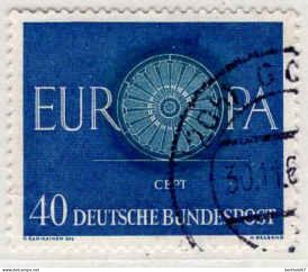 RFA Poste Obl Yv: 212 Mi:339 Europa Cept Roue à 16 Barreaux (TB Cachet Rond) (Thème) - 1960