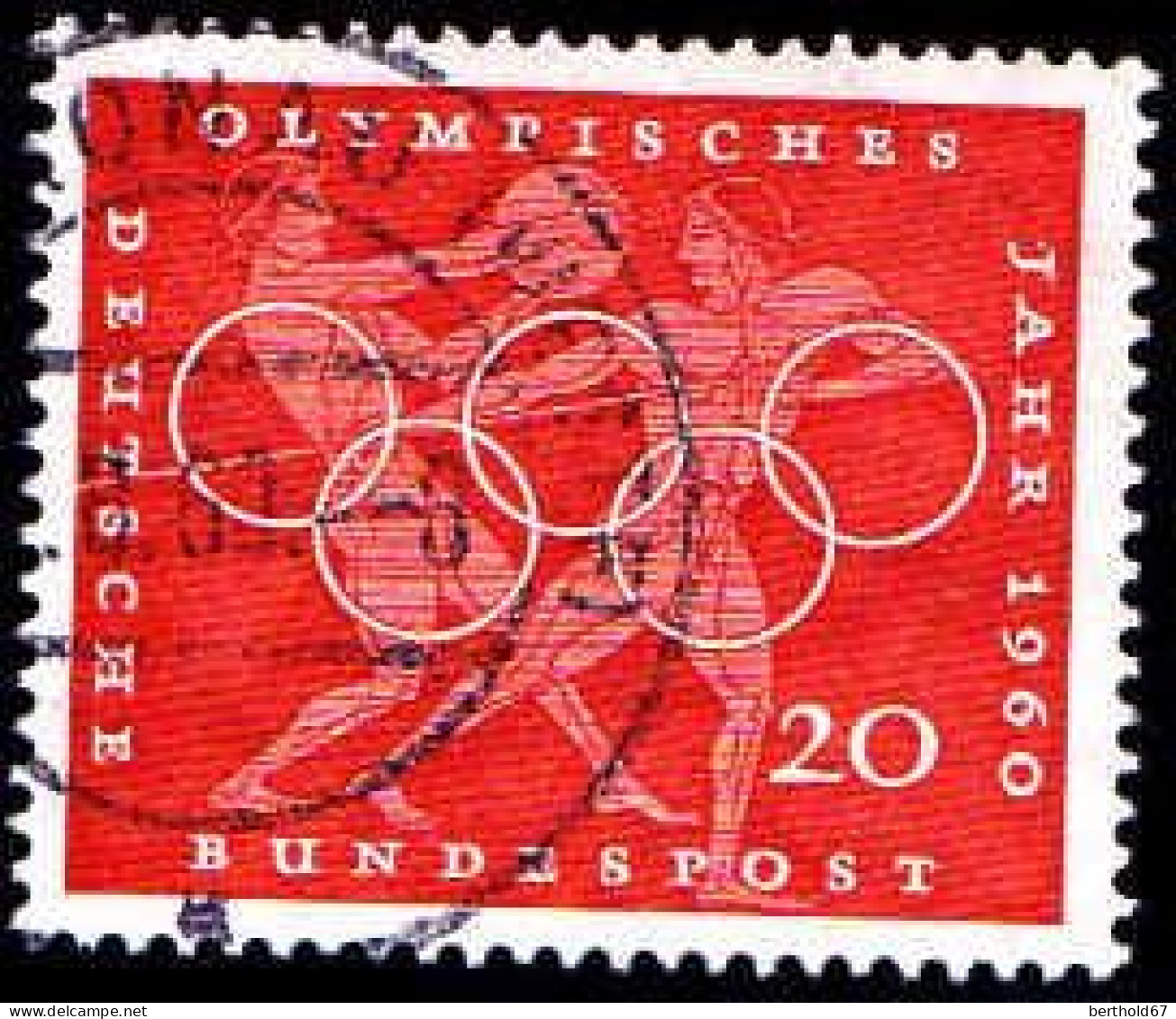 RFA Poste Obl Yv: 207 Mi:334 Olympisches Jahr Disque & Javelot (Beau Cachet Rond) (Thème) - Atletica