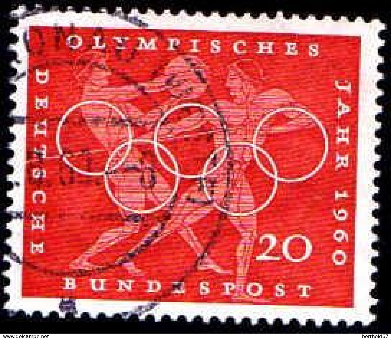 RFA Poste Obl Yv: 207 Mi:334 Olympisches Jahr Disque & Javelot (Beau Cachet Rond) (Thème) - Athletics