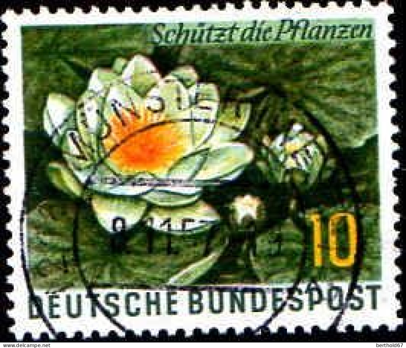 RFA Poste Obl Yv: 146 Mi:274 Schützt Die Pflanzen Nymphaea Alba (TB Cachet Rond) (Thème) - Otros & Sin Clasificación