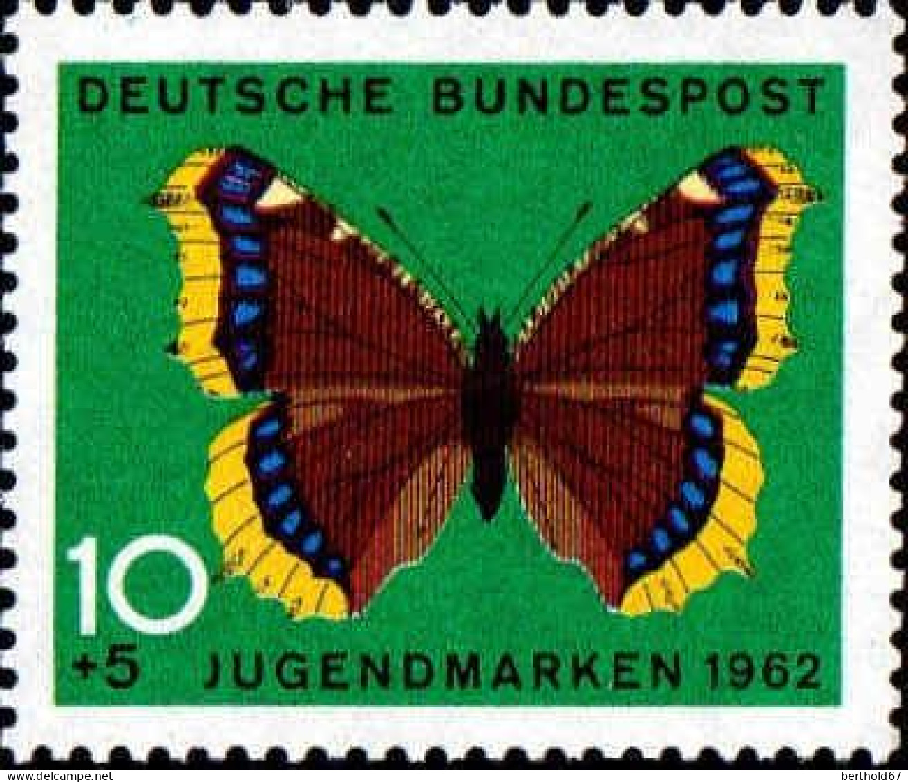 RFA Poste N** Yv: 249 Mi:377 Jugendmarken Papillon Vulcain (Thème) - Schmetterlinge