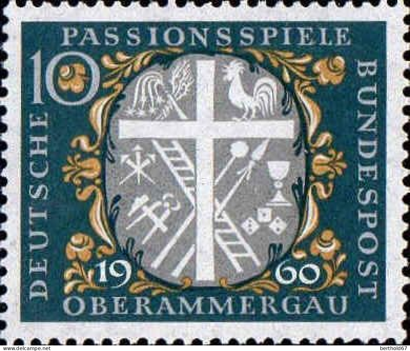 RFA Poste N** Yv: 202 Mi:329 Passionsspiele Oberammergau (Thème) - Cristianesimo