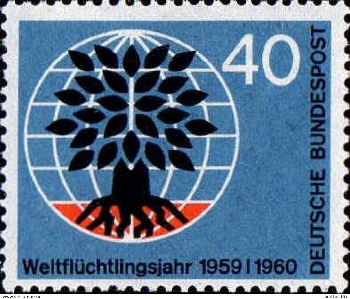 RFA Poste N** Yv: 200 Mi:327 Weltflüchtlingsjahr (Thème) - Trees