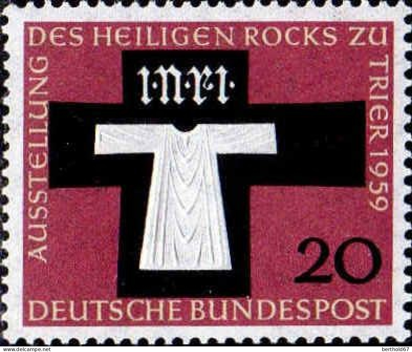 RFA Poste N** Yv: 186 Mi:313 Ausstellung Des Heiligen Rocks Zu Trier (Thème) - Christentum