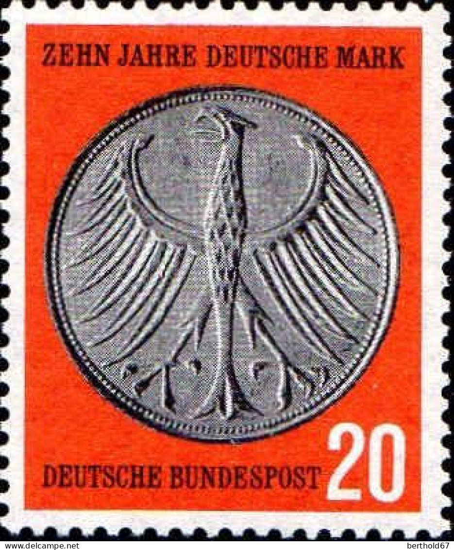 RFA Poste N** Yv: 162 Mi:291 Deutsche Mark (Thème) - Coins