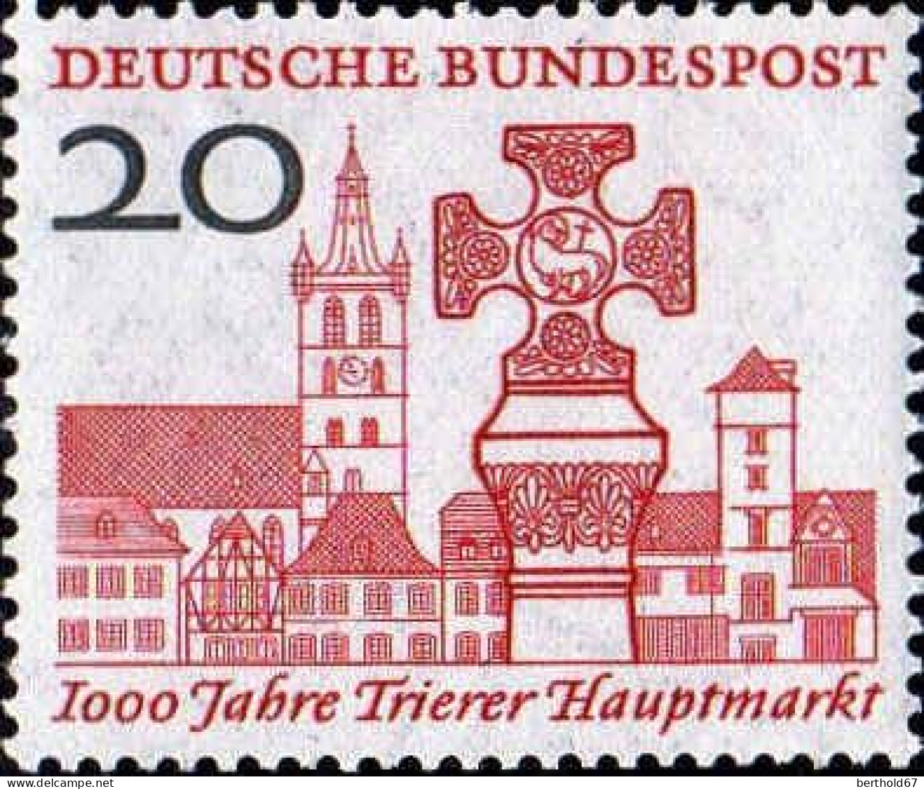 RFA Poste N** Yv: 161 Mi:290 Trierer Hauptmarkt (Thème) - Kerken En Kathedralen