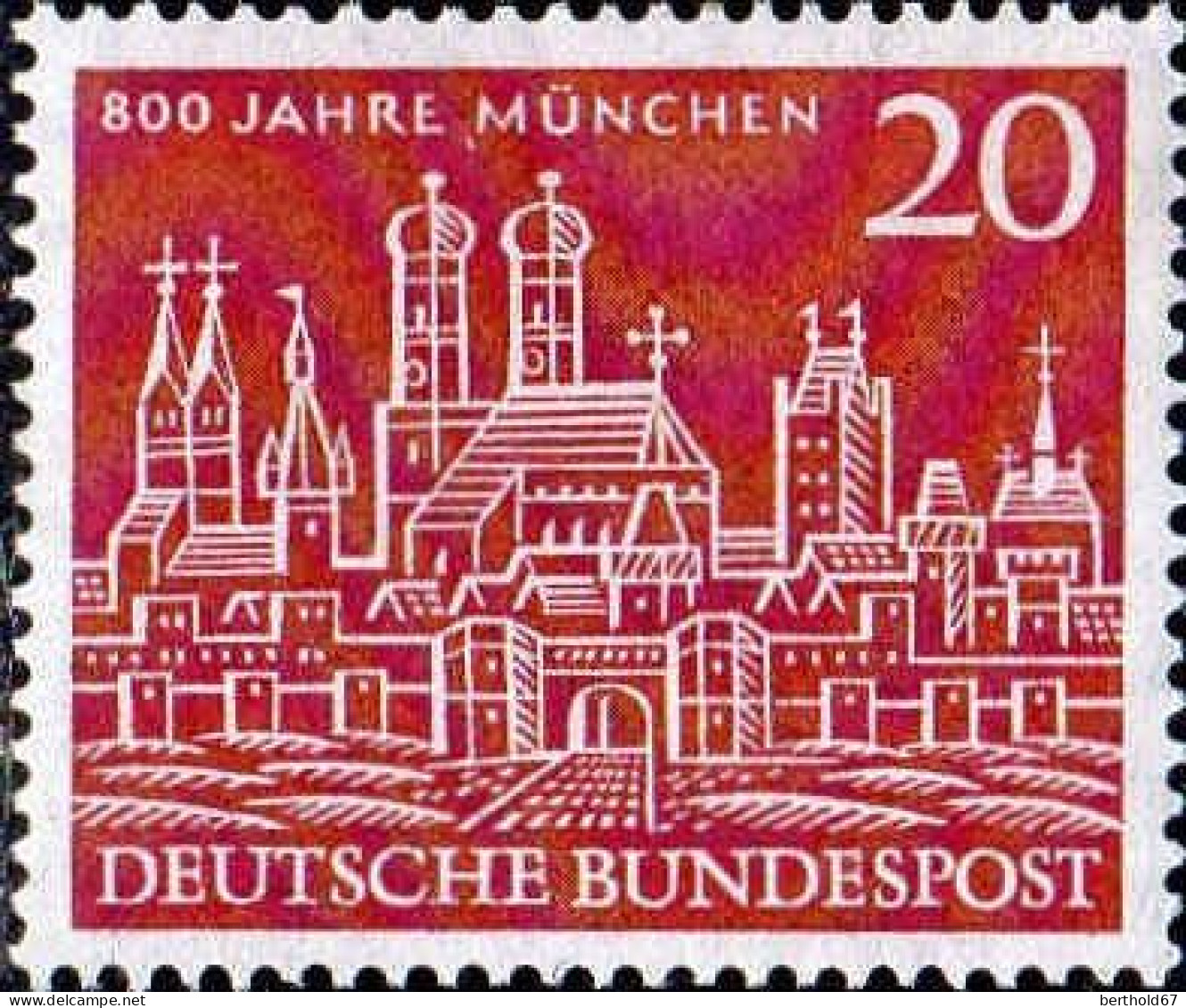RFA Poste N** Yv: 160 Mi:289 München (Thème) - Eglises Et Cathédrales