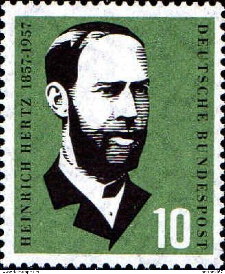 RFA Poste N** Yv: 131 Mi:252 Heinrich Hertz Physicien (Thème) - Physique