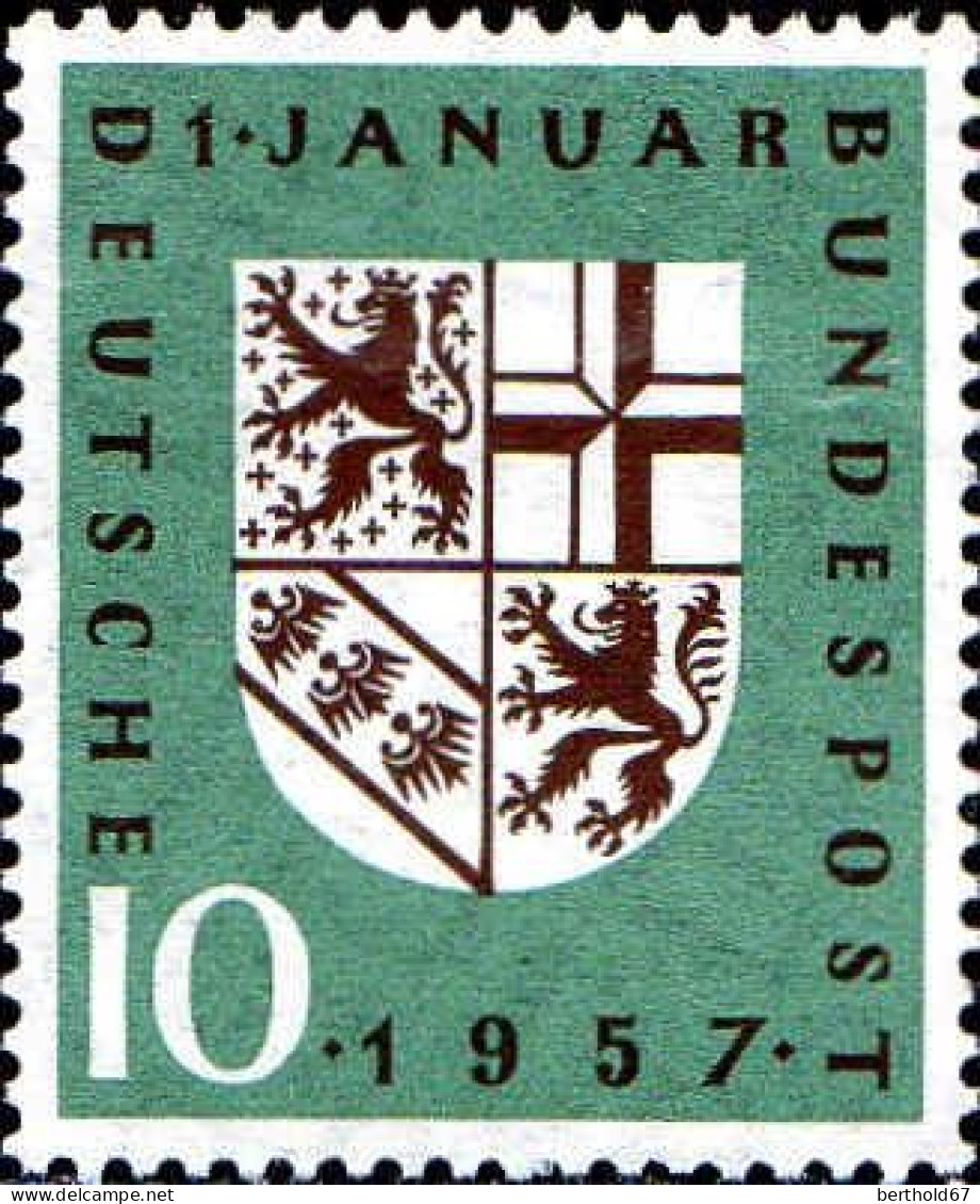 RFA Poste N** Yv: 125 Mi:249 Sarre Armoiries (Thème) - Postzegels