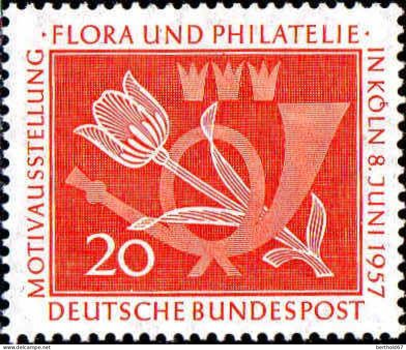 RFA Poste N** Yv: 133 Mi:254 Flora & Philatelie Köln (Thème) - Philatelic Exhibitions