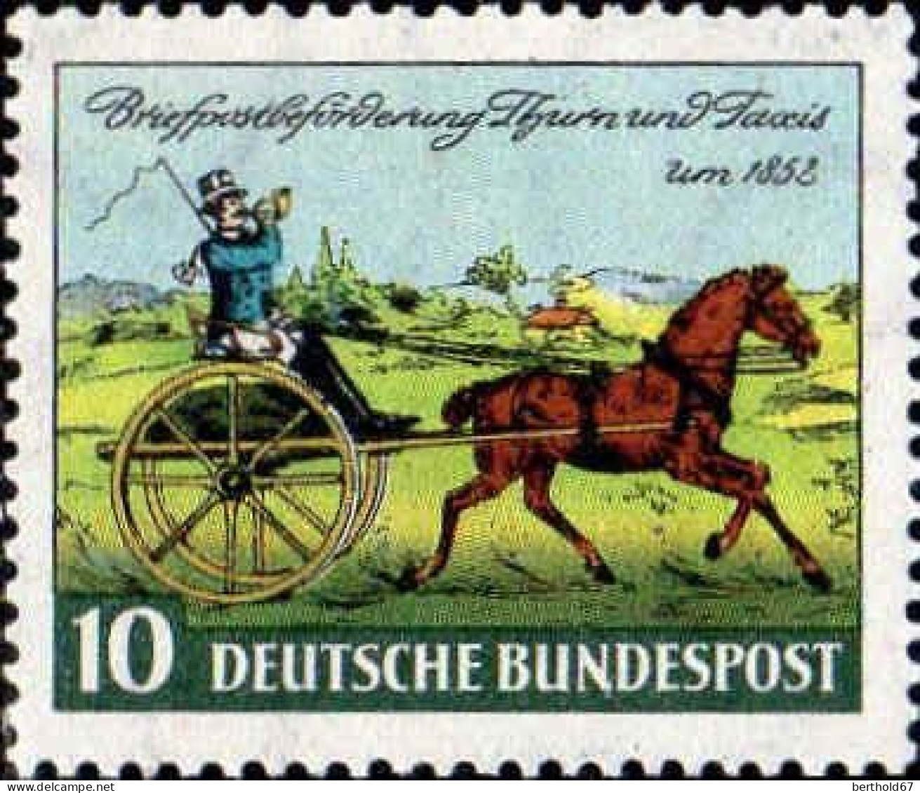 RFA Poste N** Yv:  47 Mi:160 Briefpostbeförderung Turn & Taxis (Thème) - Tag Der Briefmarke