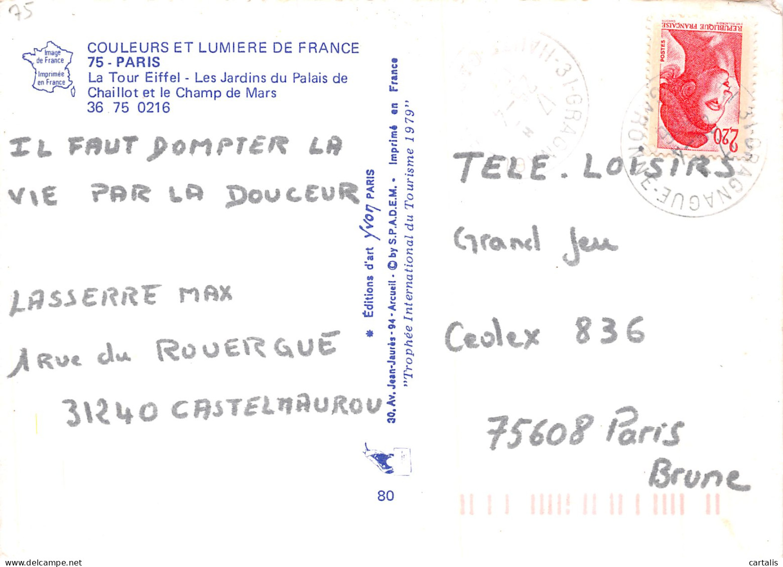 75-PARIS LA TOUR EIFFEL-N°4185-D/0121 - Eiffeltoren