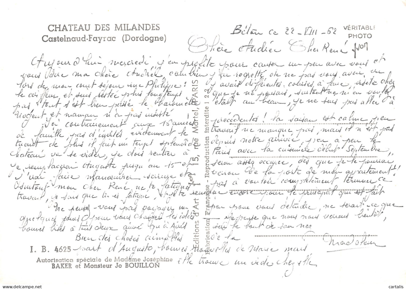 24-CASTELNAUD FAYRAC LE CHATEAU DES MILANDES-N°4185-C/0385 - Andere & Zonder Classificatie