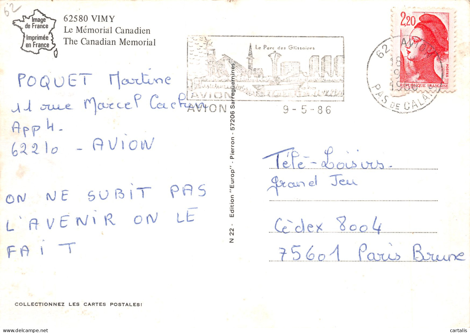 62-VIMY-N°4185-C/0257 - Andere & Zonder Classificatie