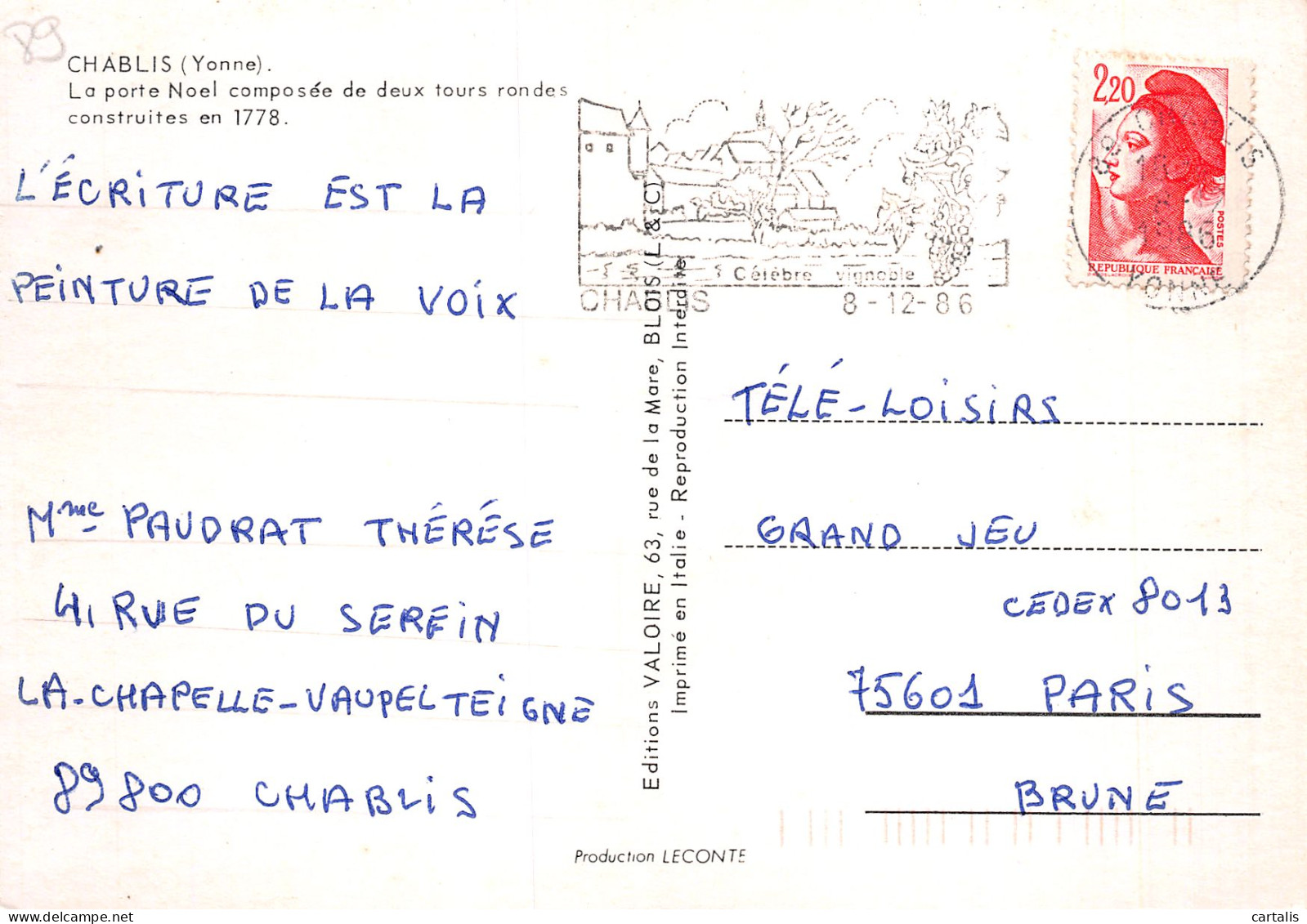 89-CHABLIS-N°4185-B/0333 - Chablis