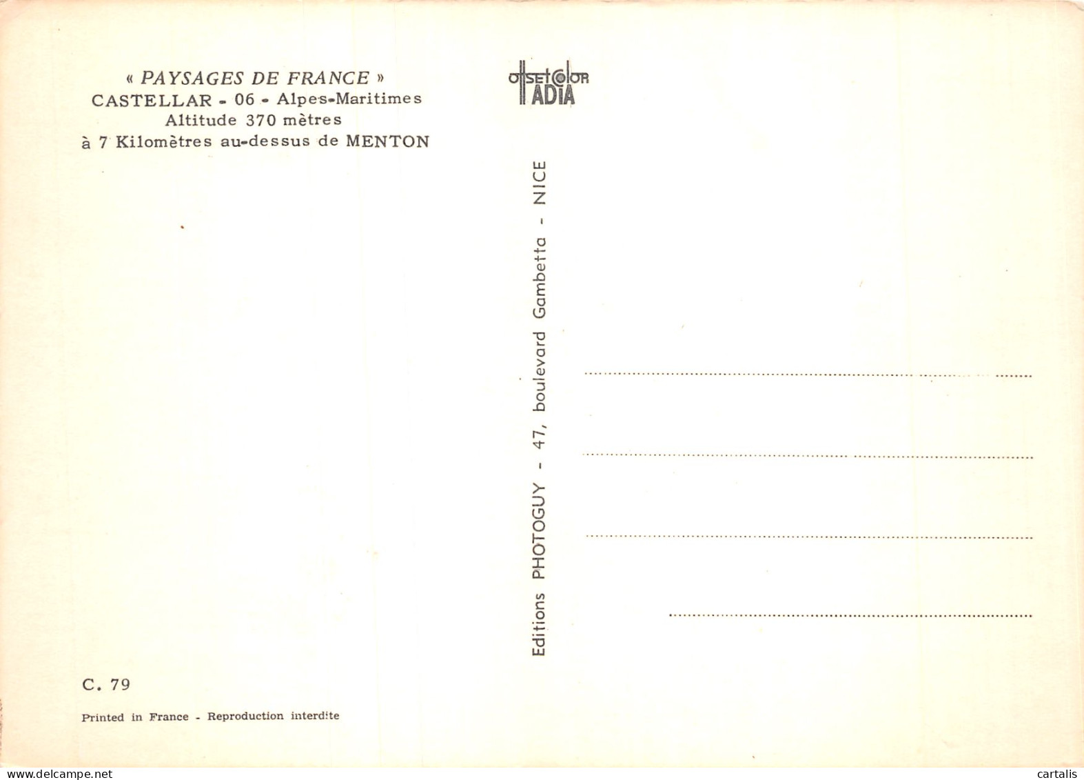 06-CASTELLAR-N°4185-B/0253 - Other & Unclassified