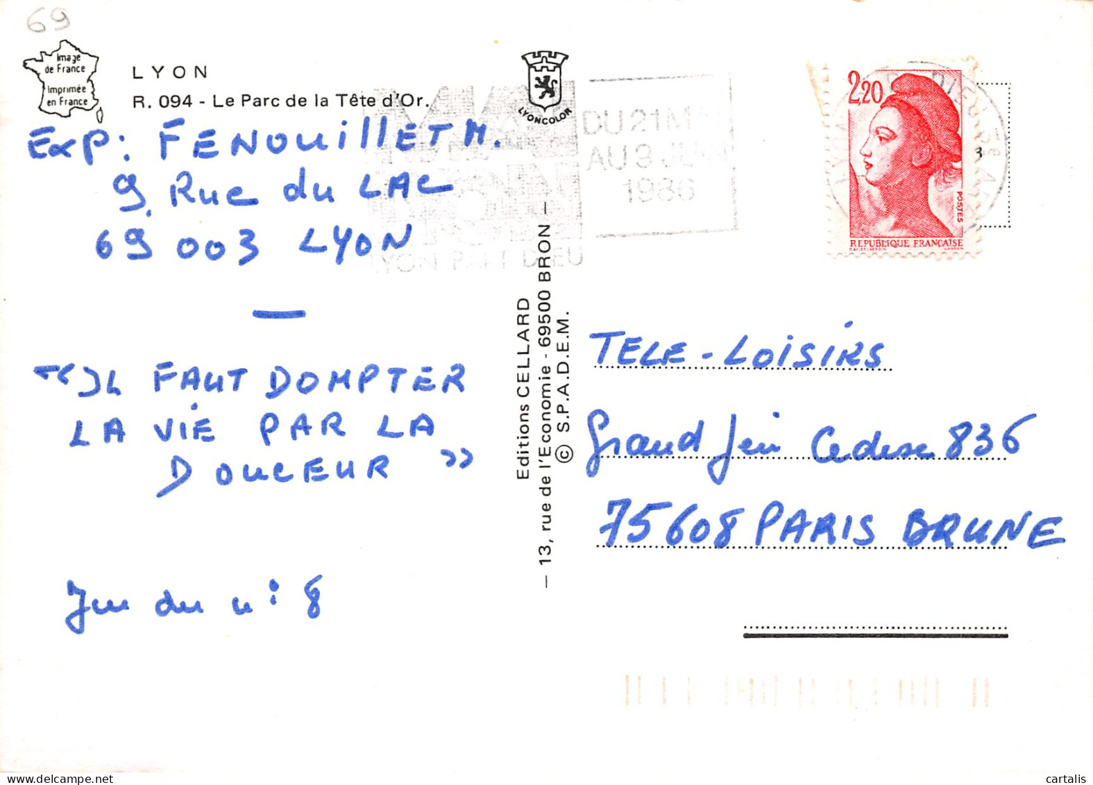 69-LYON-N°4185-B/0193 - Other & Unclassified