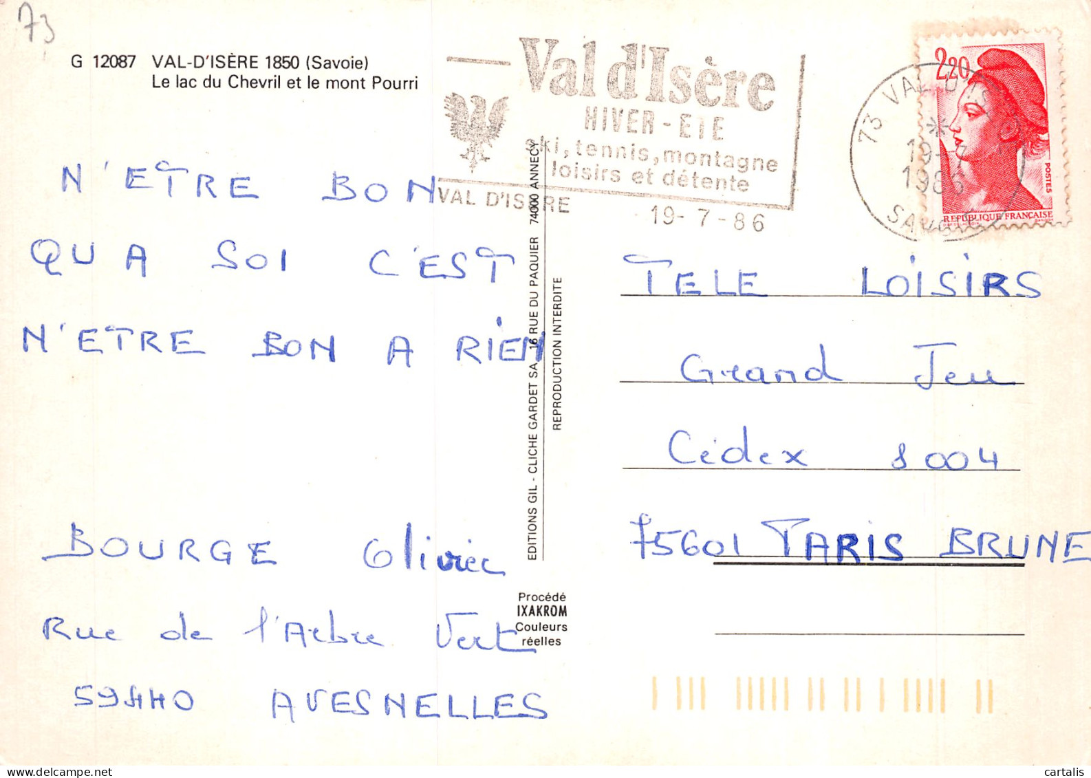 73-VAL D ISERE-N°4185-B/0127 - Val D'Isere