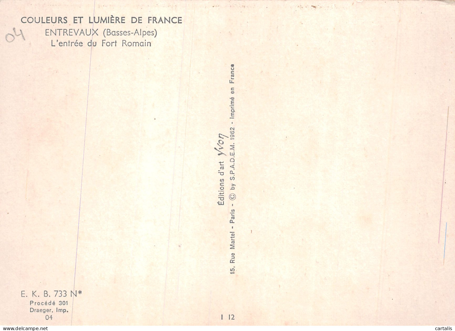 04-ENTREVAUX-N°4185-B/0063 - Other & Unclassified