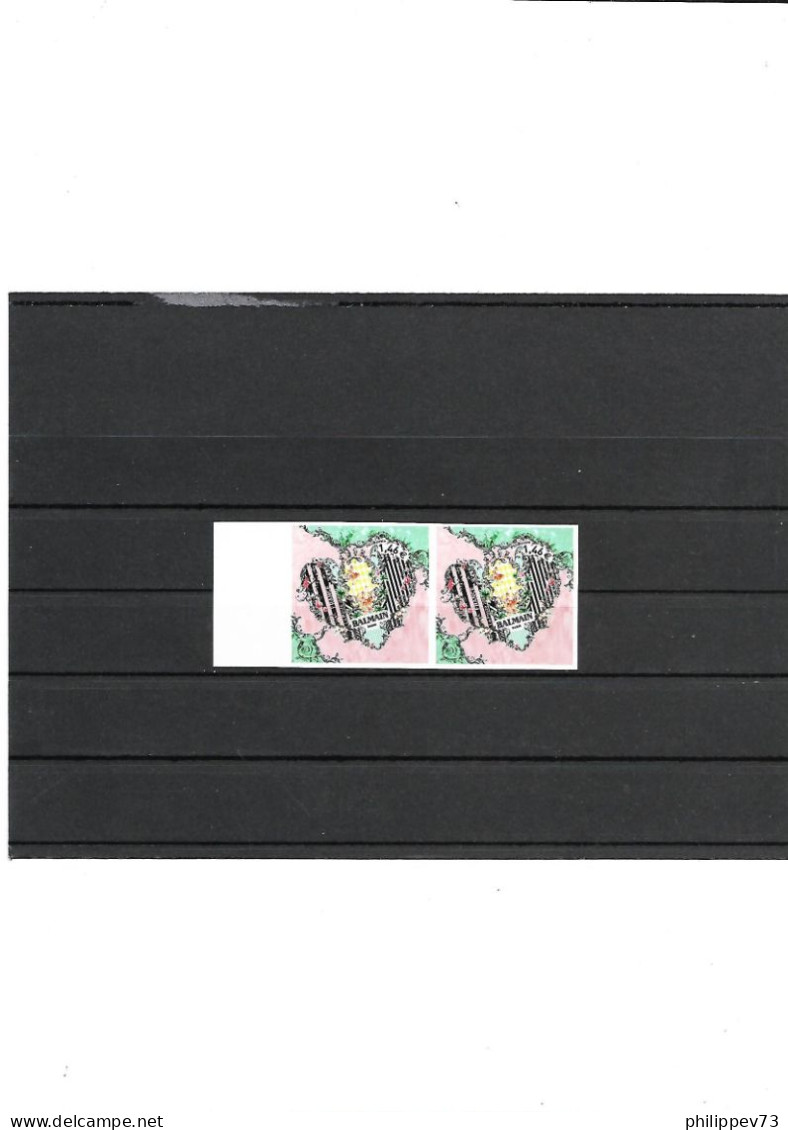 TP Autoadhésif  St Valentin Coeurs De Balmain  N°1373 X 2 Année 2017 N** Support Blanc - Unused Stamps