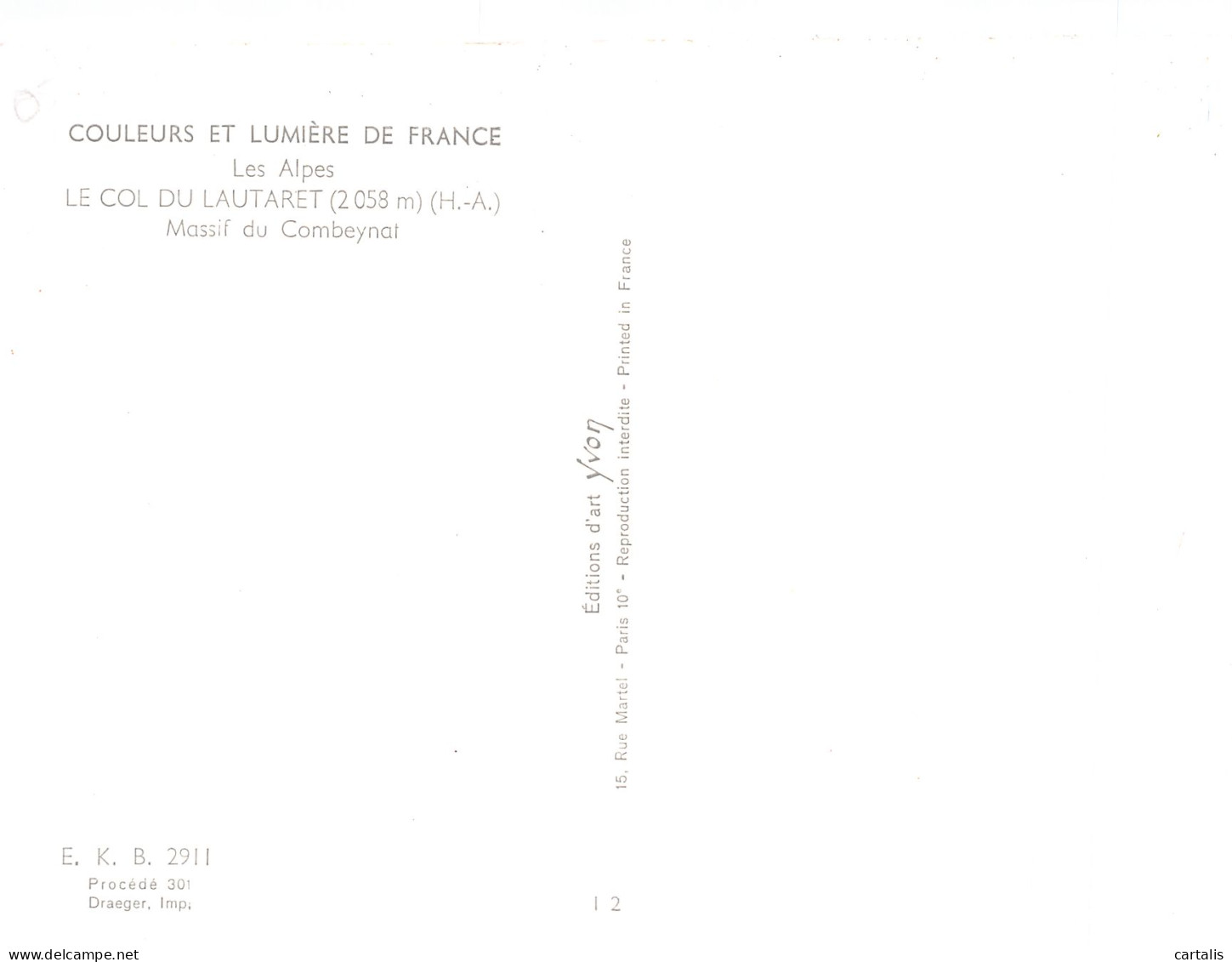 05-LE COL DU LAUTARET-N°4186-B/0117 - Sonstige & Ohne Zuordnung