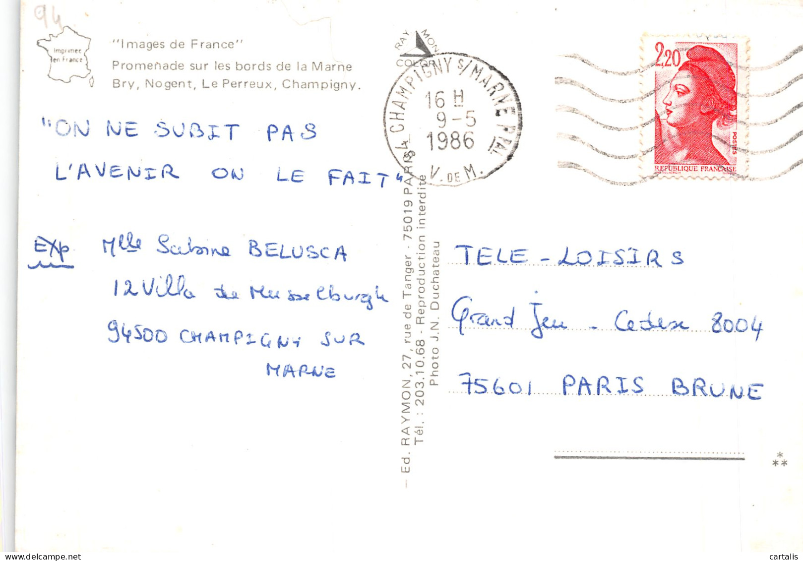 94-BORDS DE LA MARNE-N°4186-B/0081 - Other & Unclassified