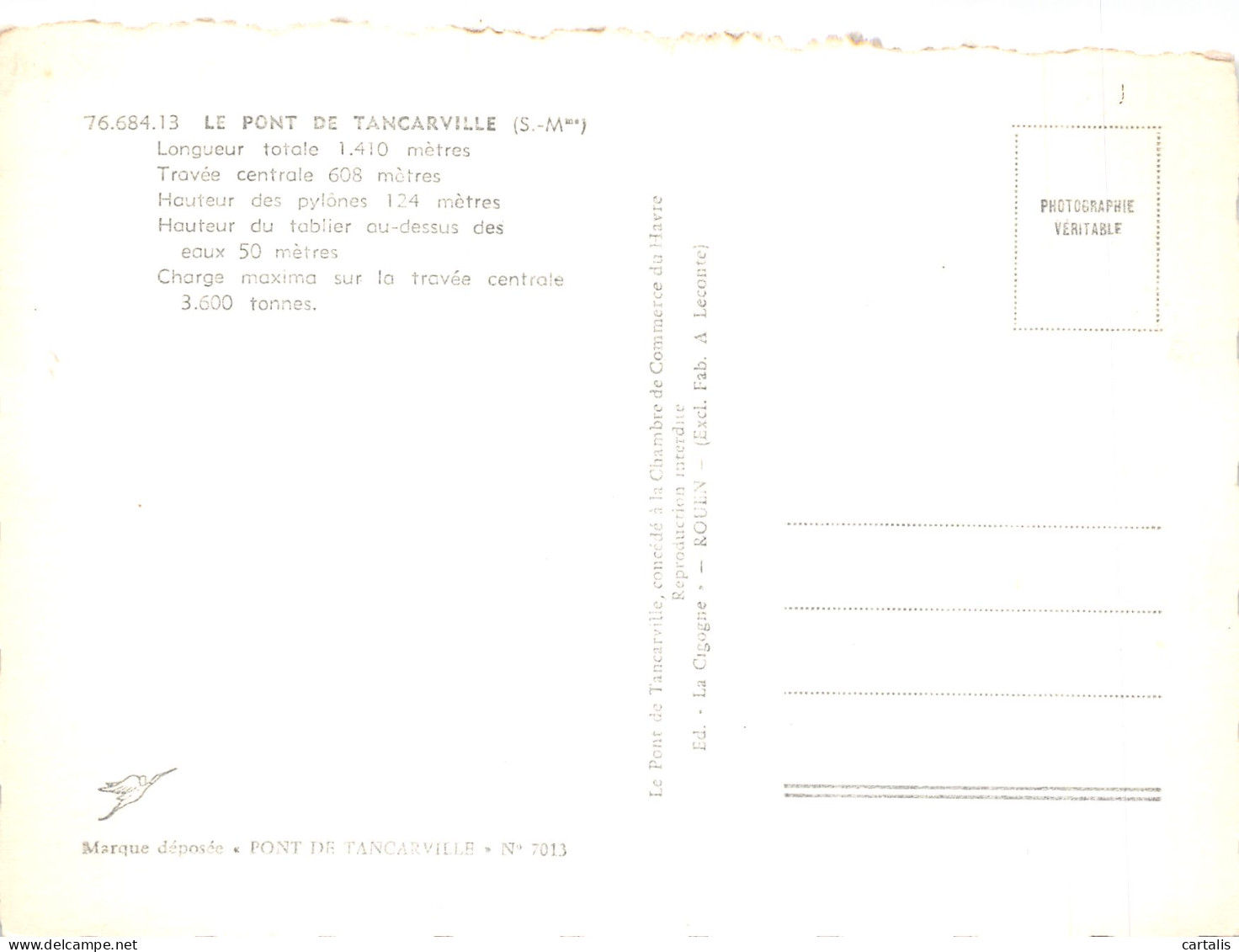 76-TANCARVILLE LE PONT-N°4186-B/0041 - Tancarville