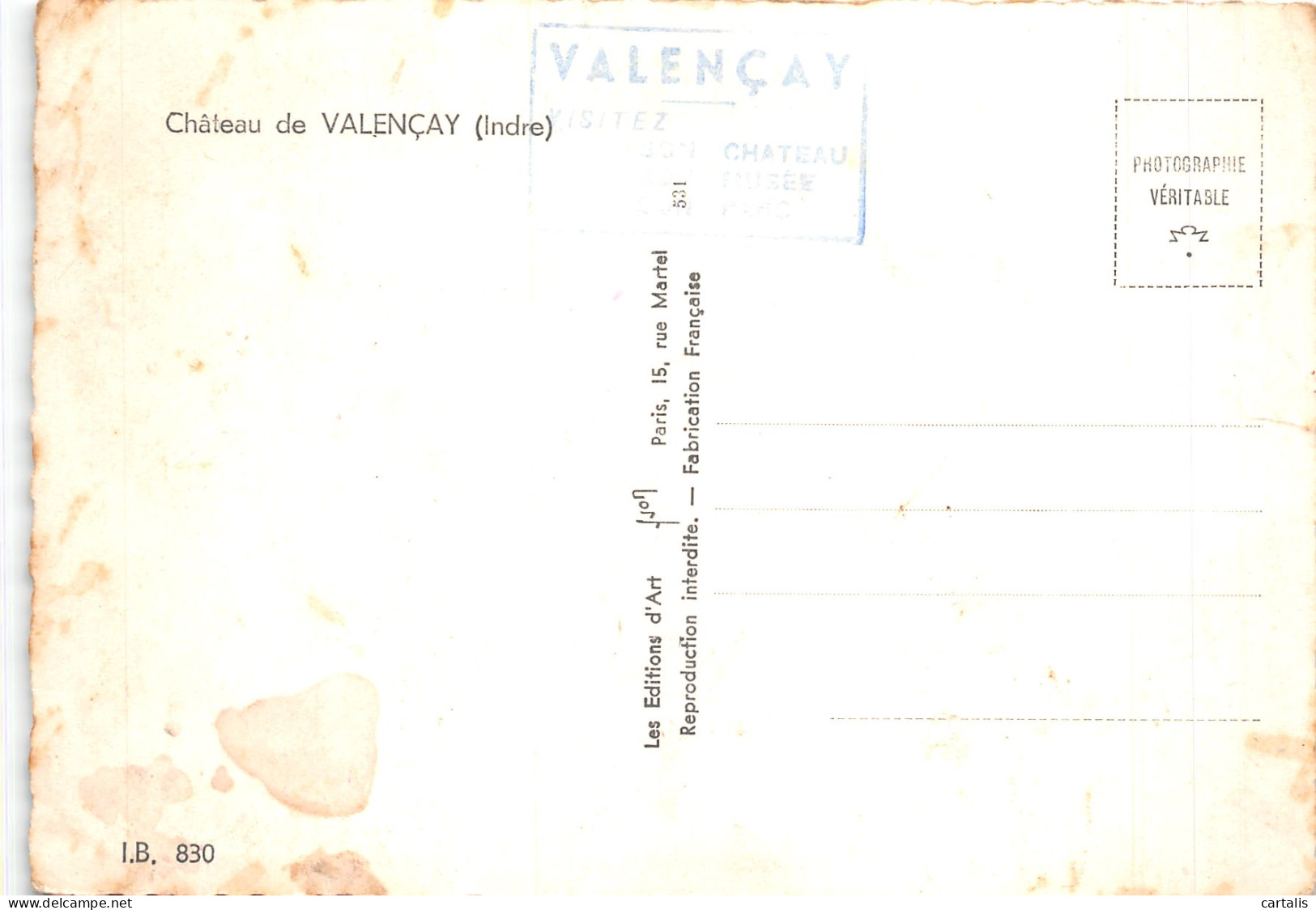 36-VALENCAY LE CHATEAU-N°4186-A/0215 - Sonstige & Ohne Zuordnung