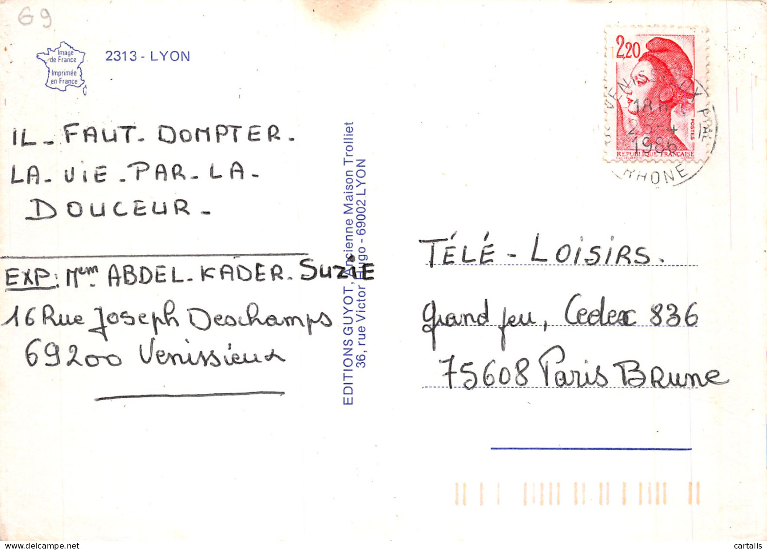 69-LYON-N°4186-A/0165 - Other & Unclassified
