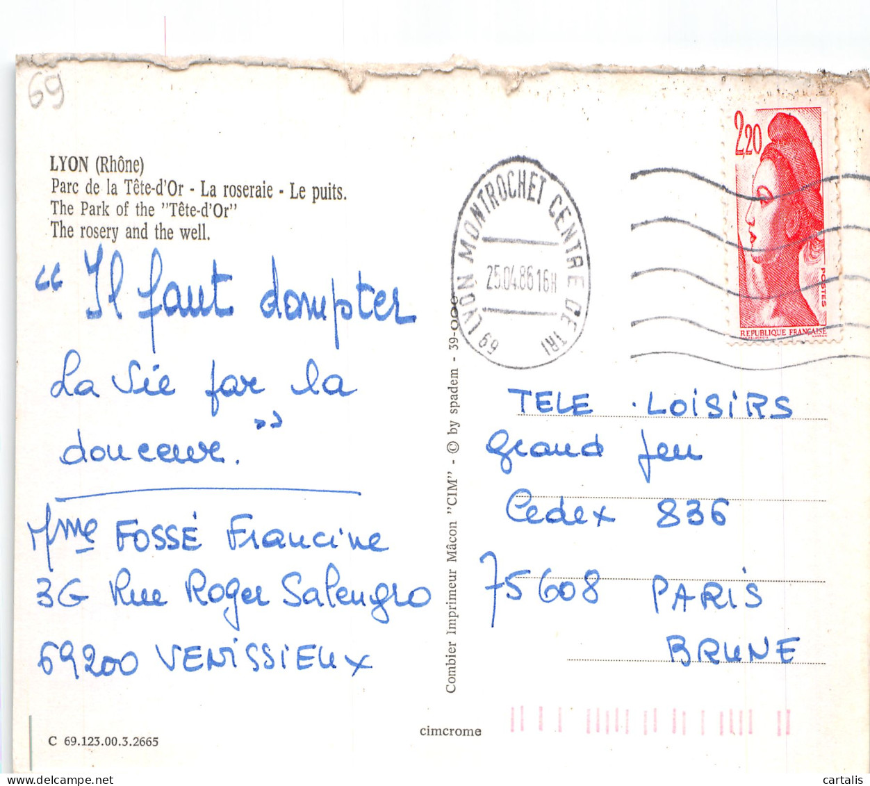69-LYON-N°4186-A/0153 - Other & Unclassified